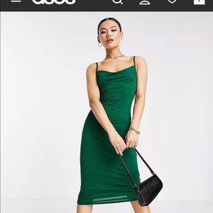 Cami body mini dress Forest green